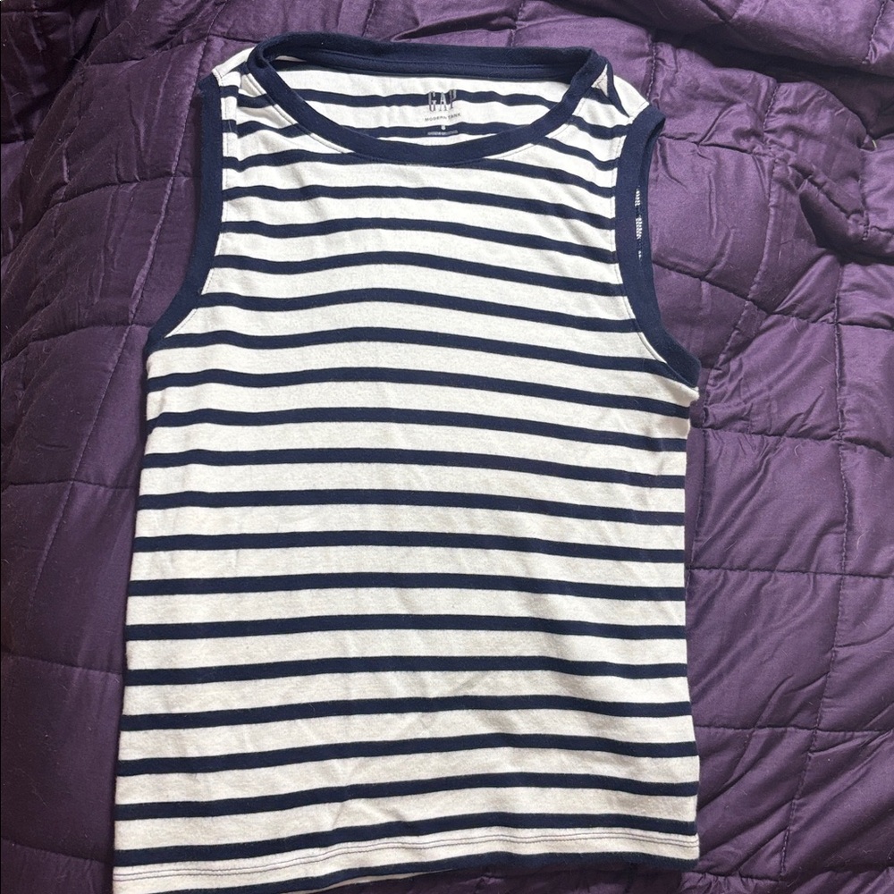 GAP Navy and White Striped Modern tank